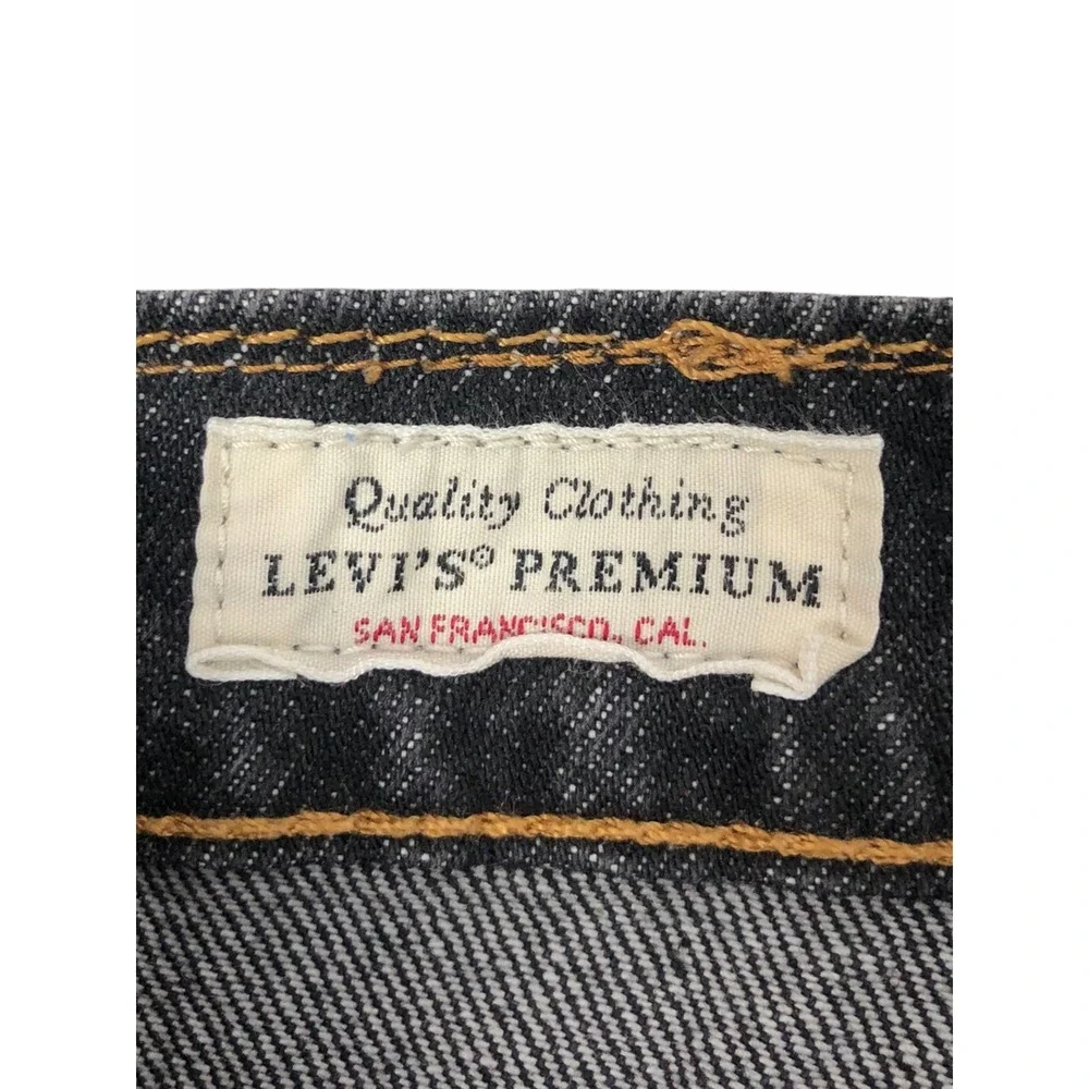 Levis Hi Ball Big E Roll Logo Stripe Jeans Mens 34 Blue Tapered Leg Inseam 28